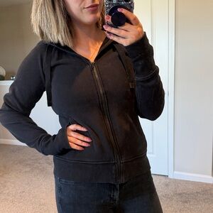 Athleta Black Zip-Up Hoodie Small